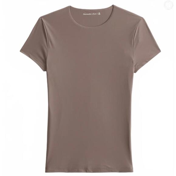 Abercrombie & Fitch Tops - EUC Abercrombie & Fitch Soft Matte Seamless Tuckable Baby Tee - Grey - XL